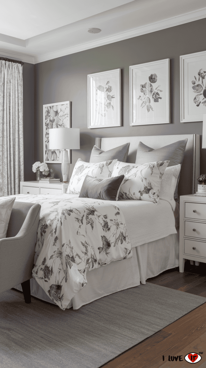 Picture of 20 Stunning Gray and White Bedroom Ideas for Every Style - I Luve It