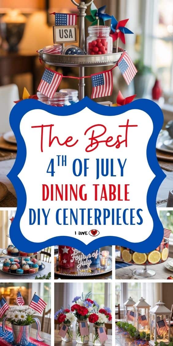4th of July dining table centerpieces