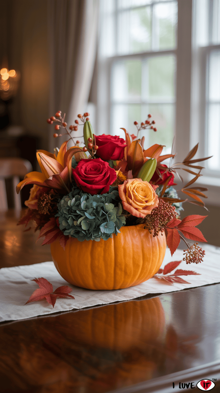 elegant pumkin vase