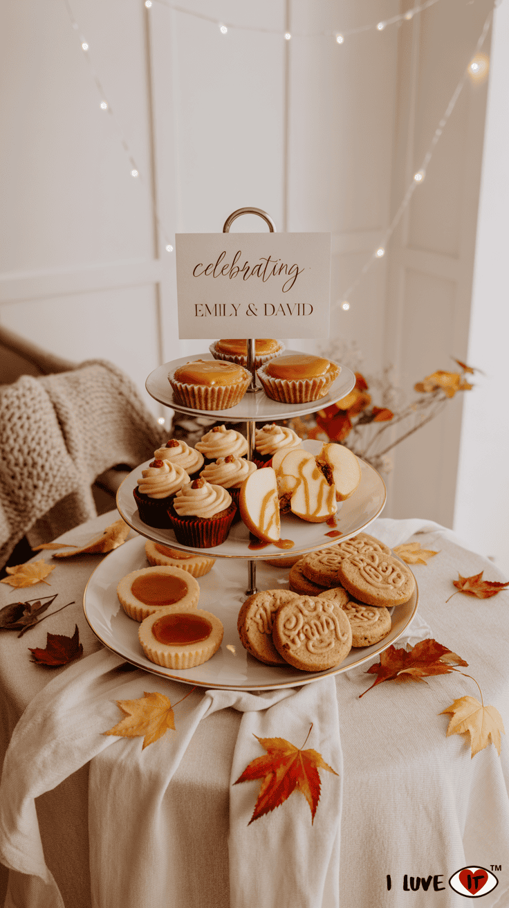 fall dessert table