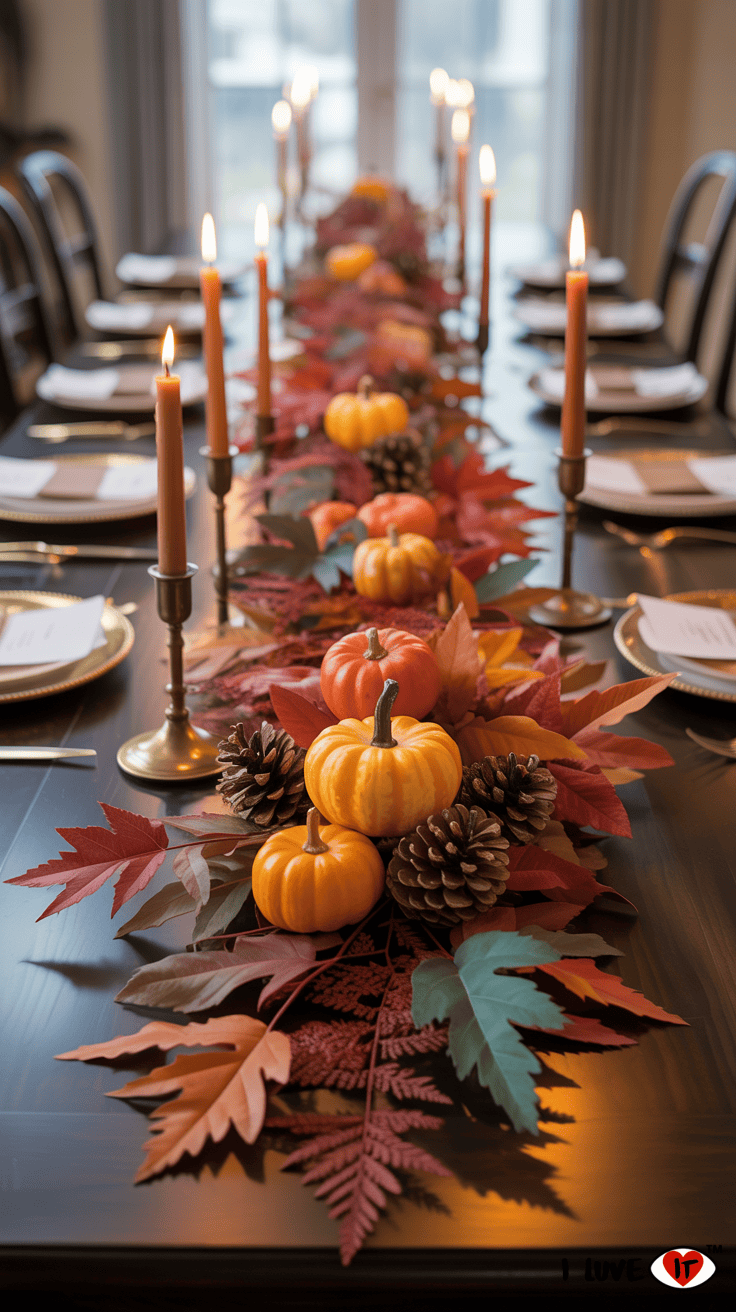 long table fall decor