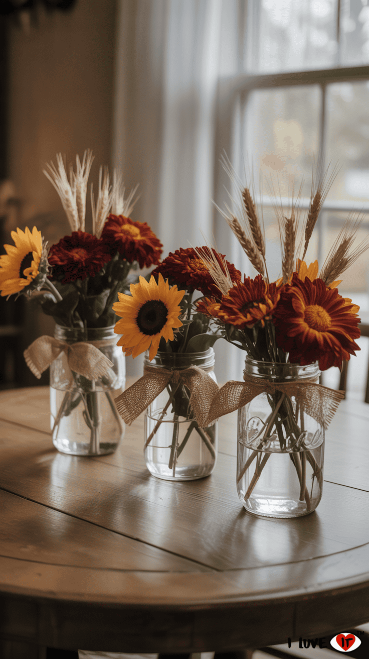 mason jar fall centerpiece