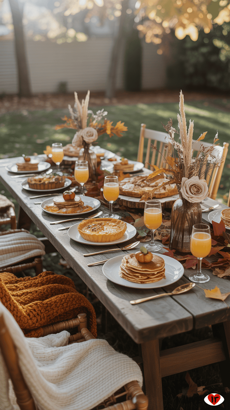 outdoor fall brunch