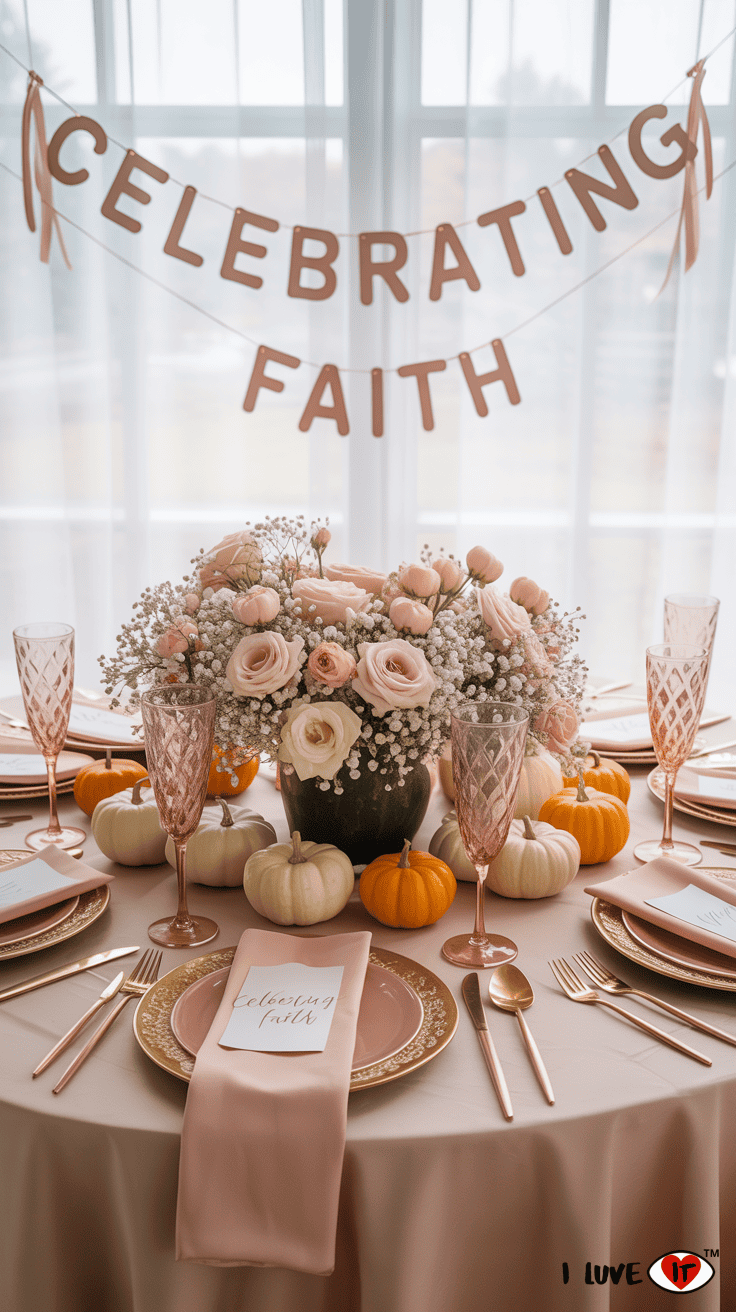 pink and pumpkin fall