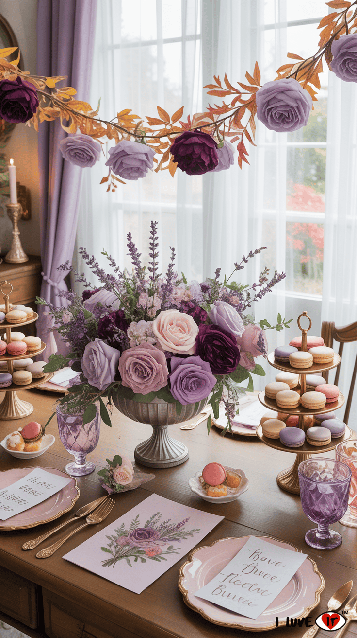 fall decor ideas purple