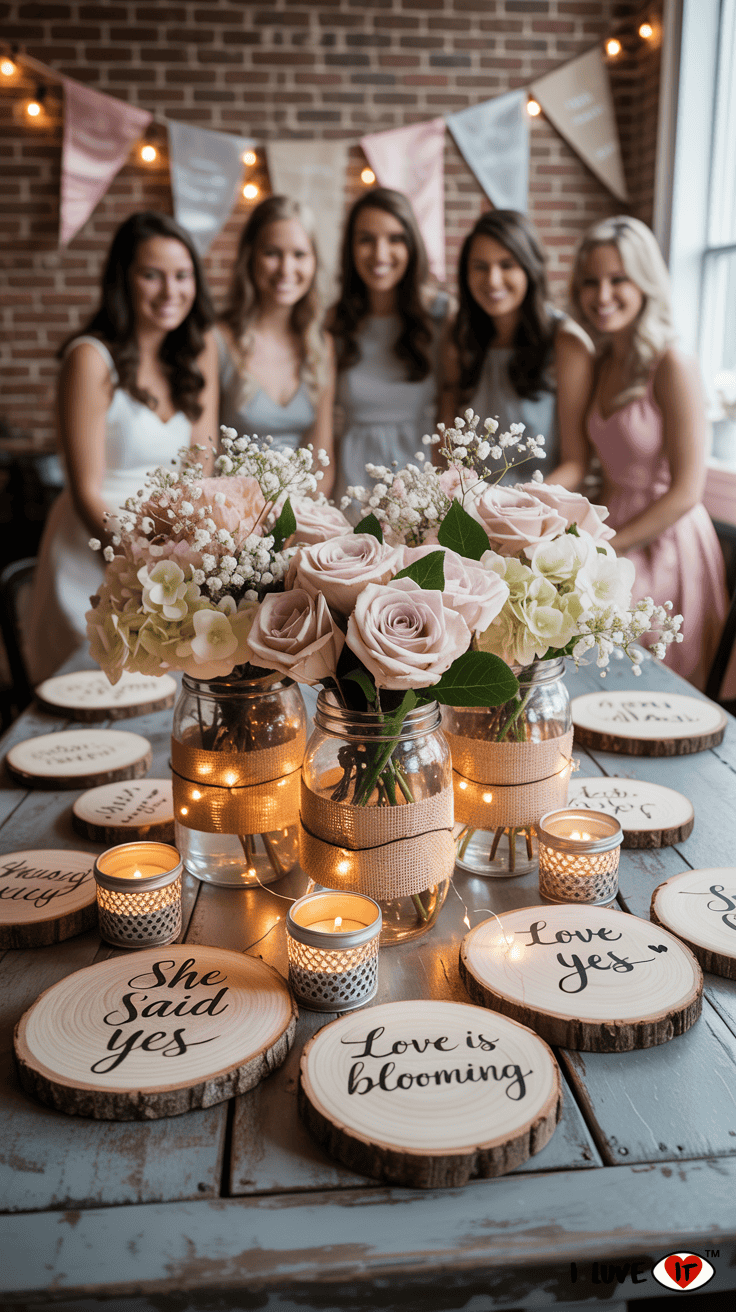 rustic fall shower decor