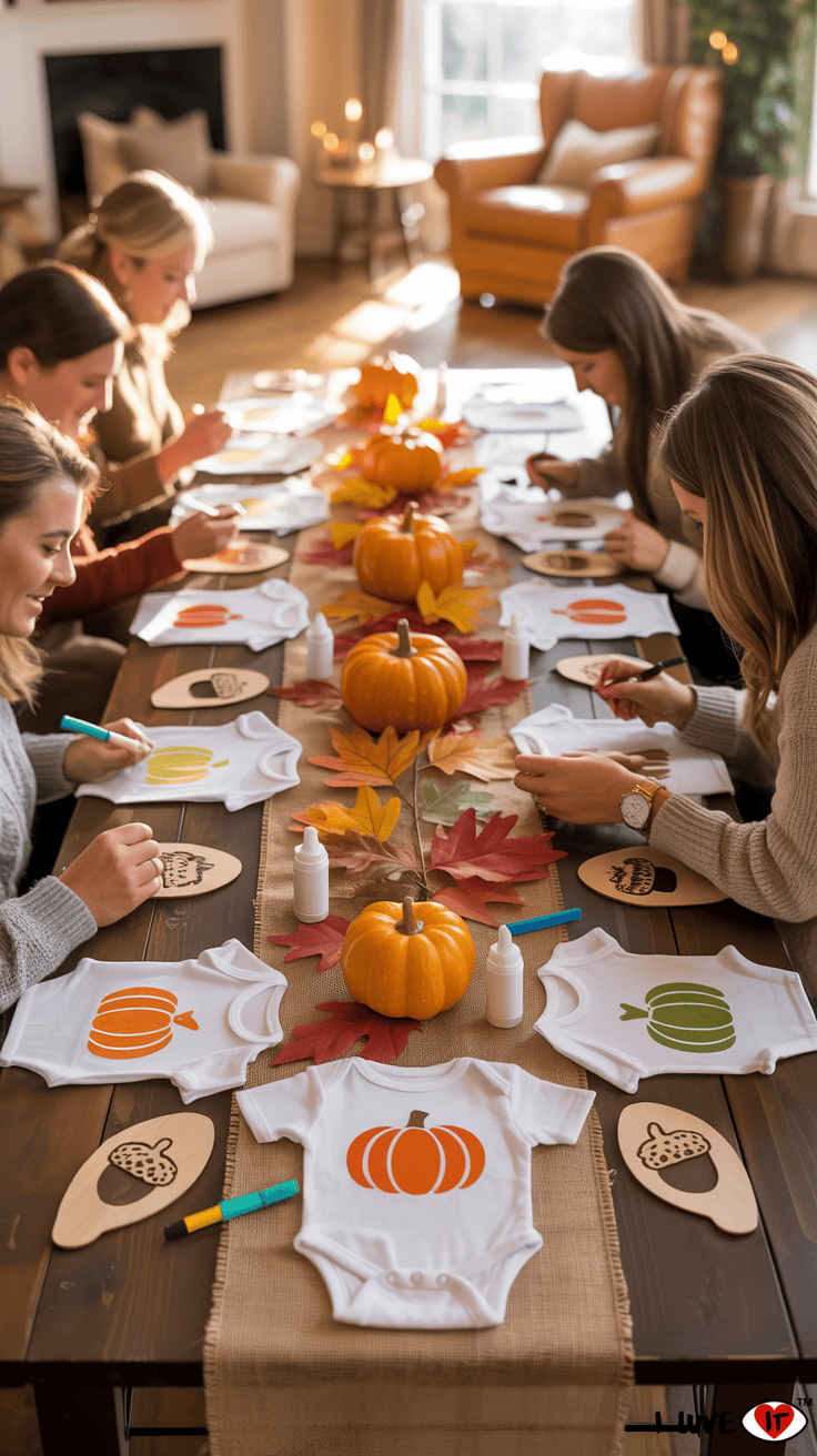 fall onesie decorating station