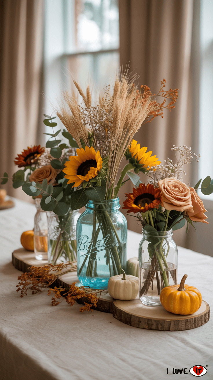 fall baby shower centerpieces