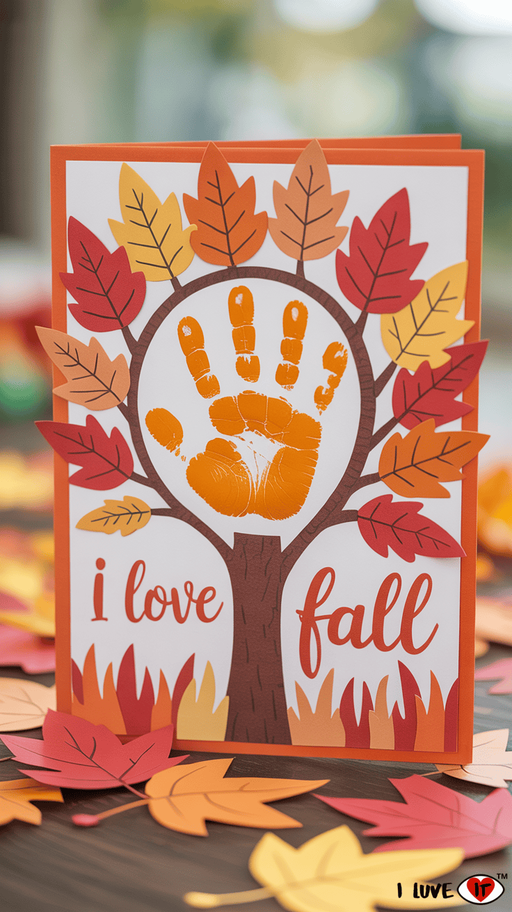 handprint fall crafts for kids