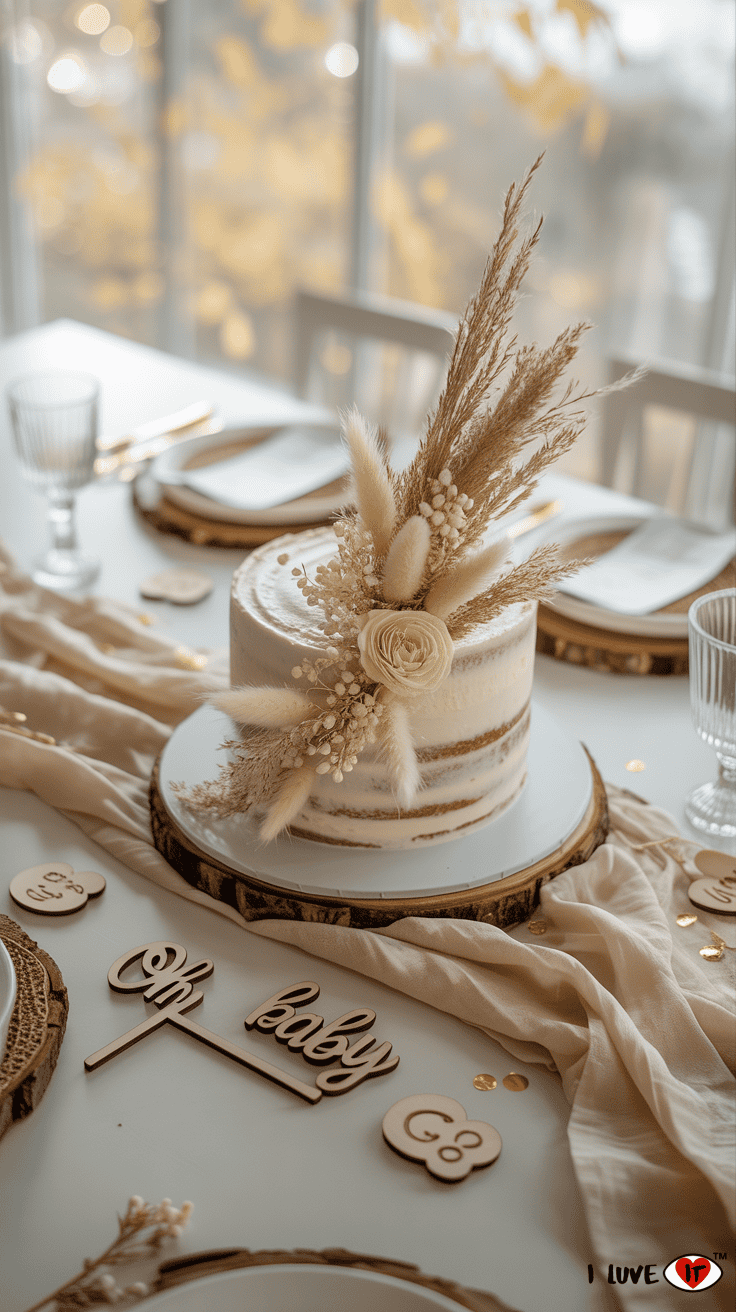 fall neutral baby shower