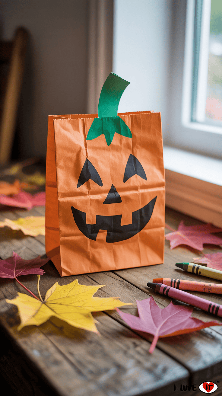 paper bags fall crafts for kids