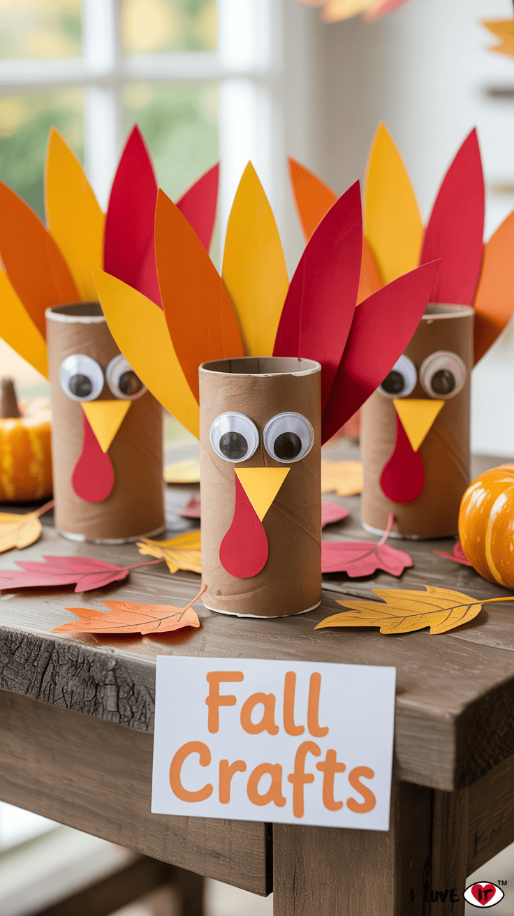 toilet paper fall crafts for kids