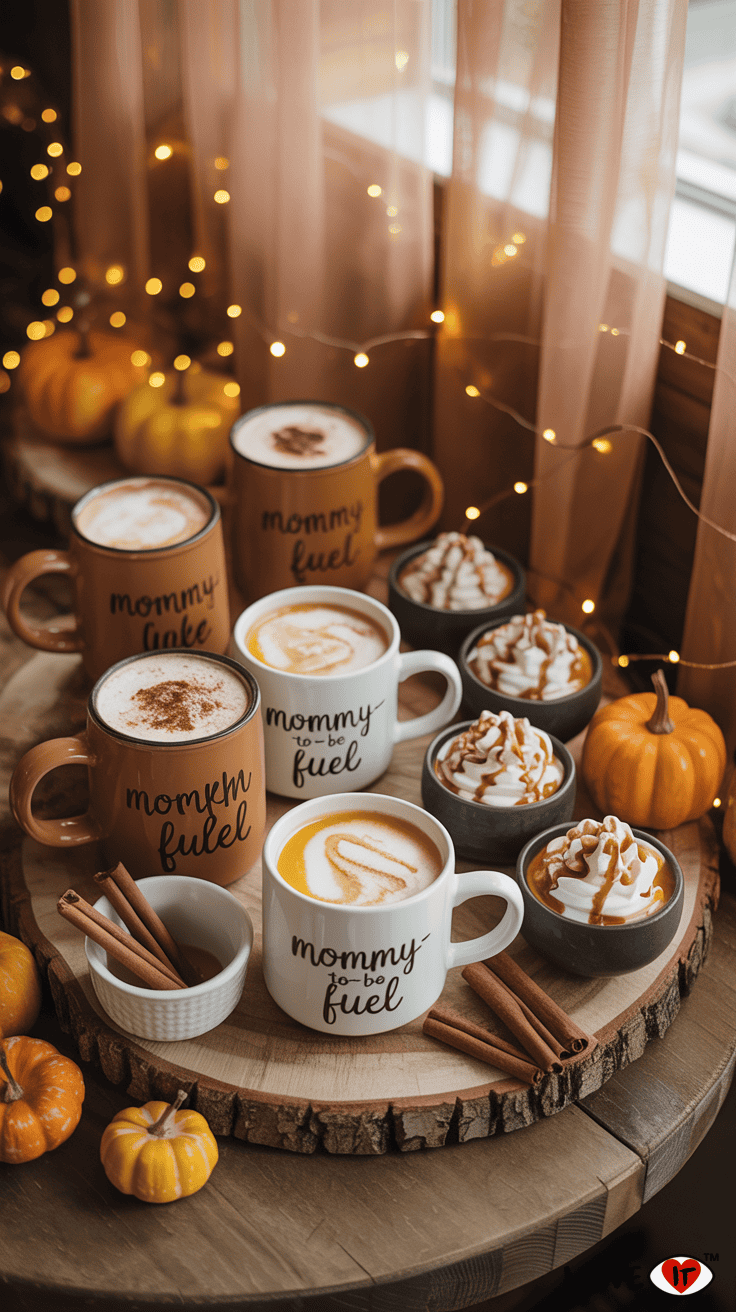 beverage station fall baby shower