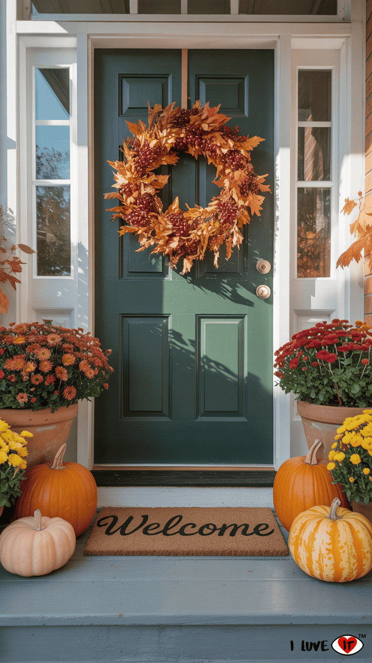 fall porch decor