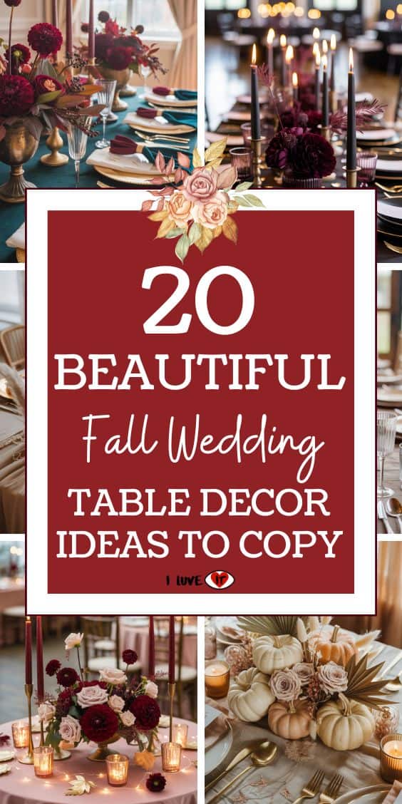 fall wedding table decor ideas