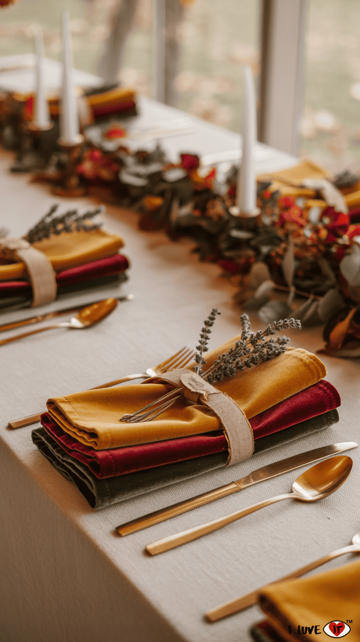 fall wedding table settings