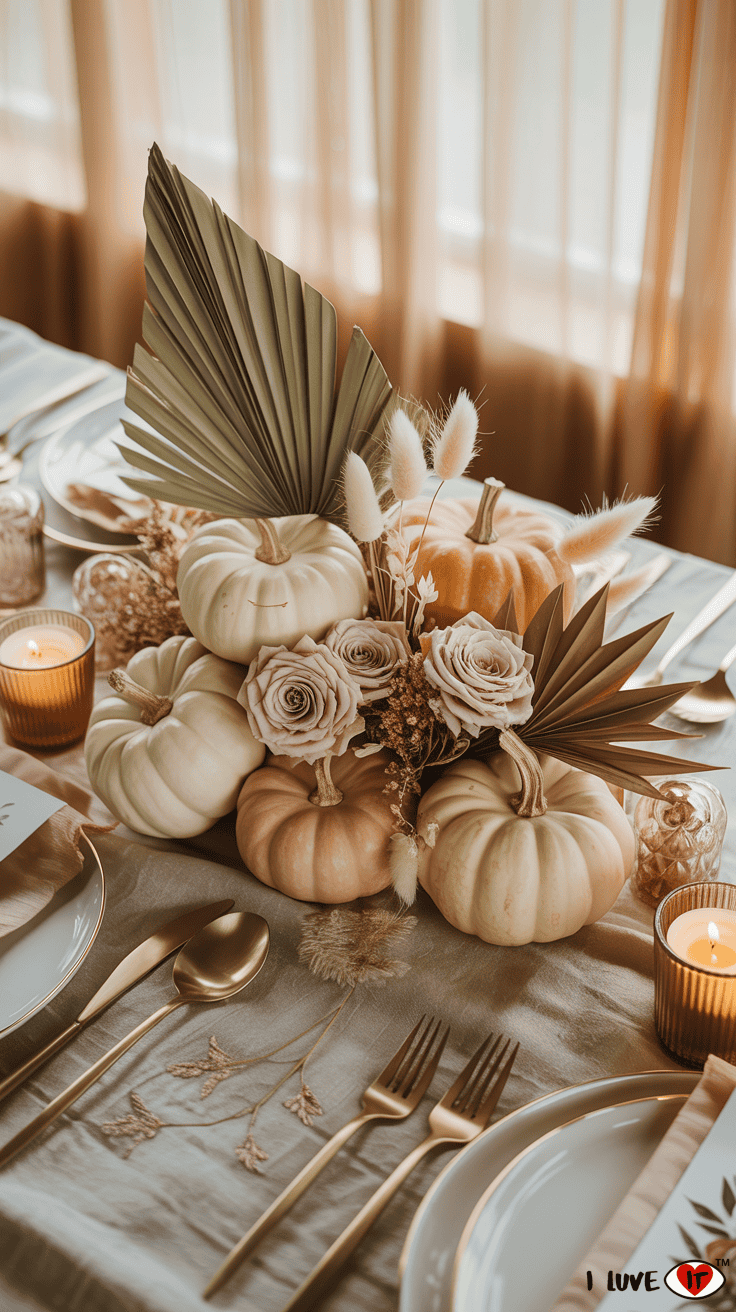 boho pumpkin fall wedding