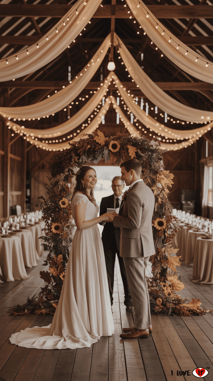 country fall wedding decor