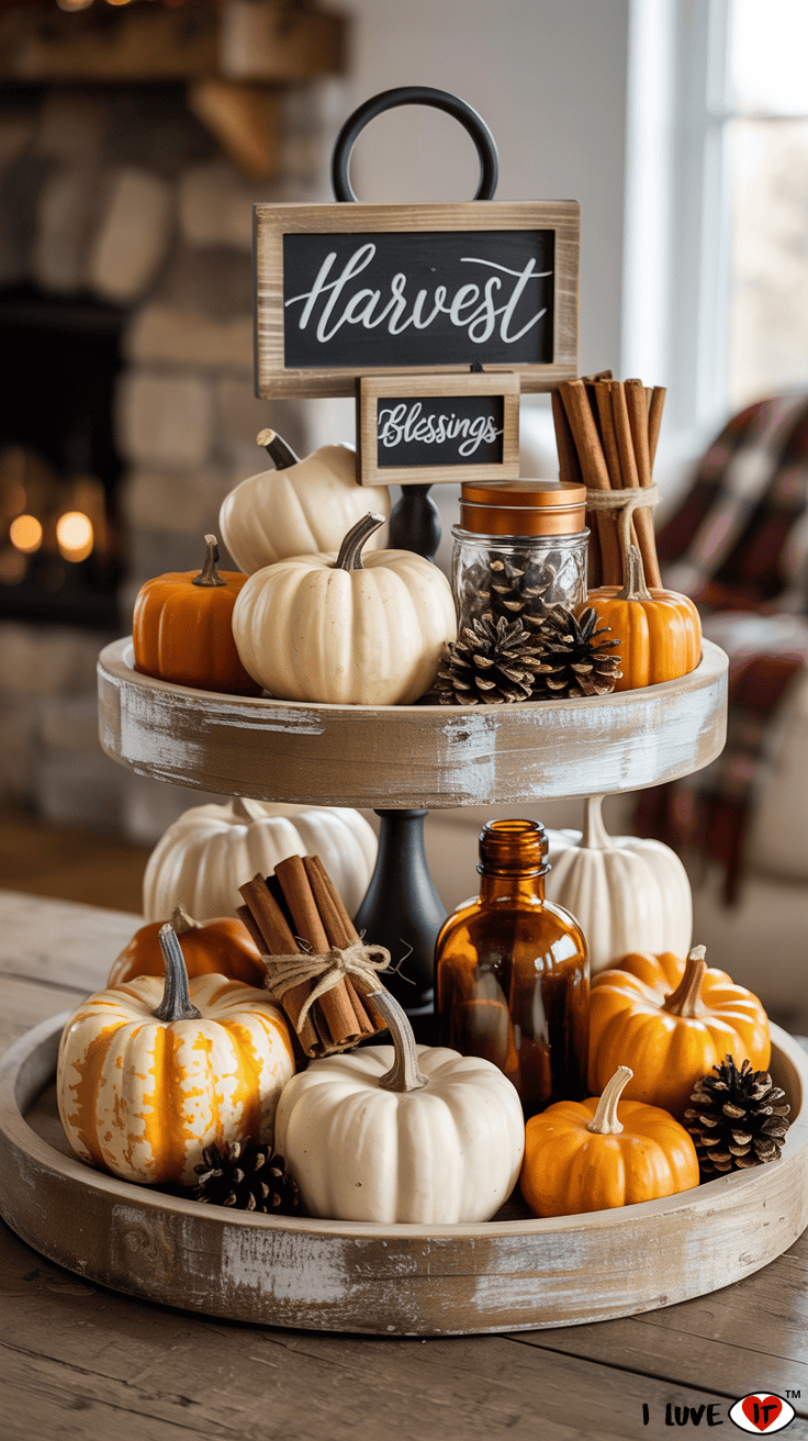 fall Tiered tray
