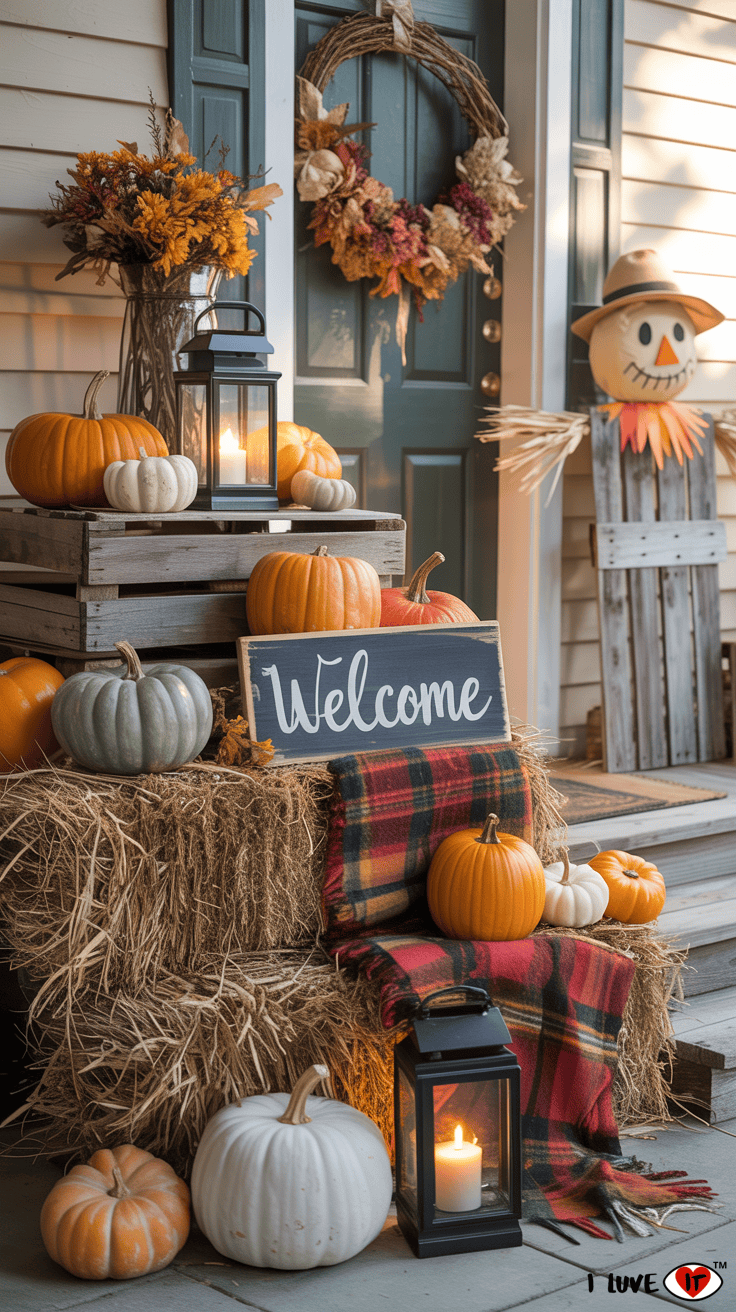 rustic fall porch