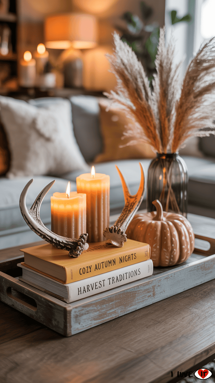 fall coffee table decor