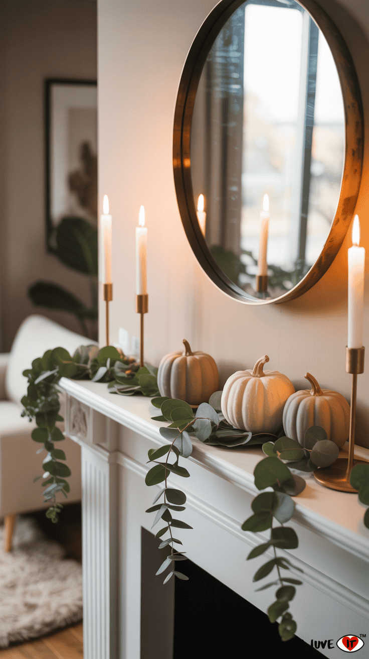 mantel fall decor