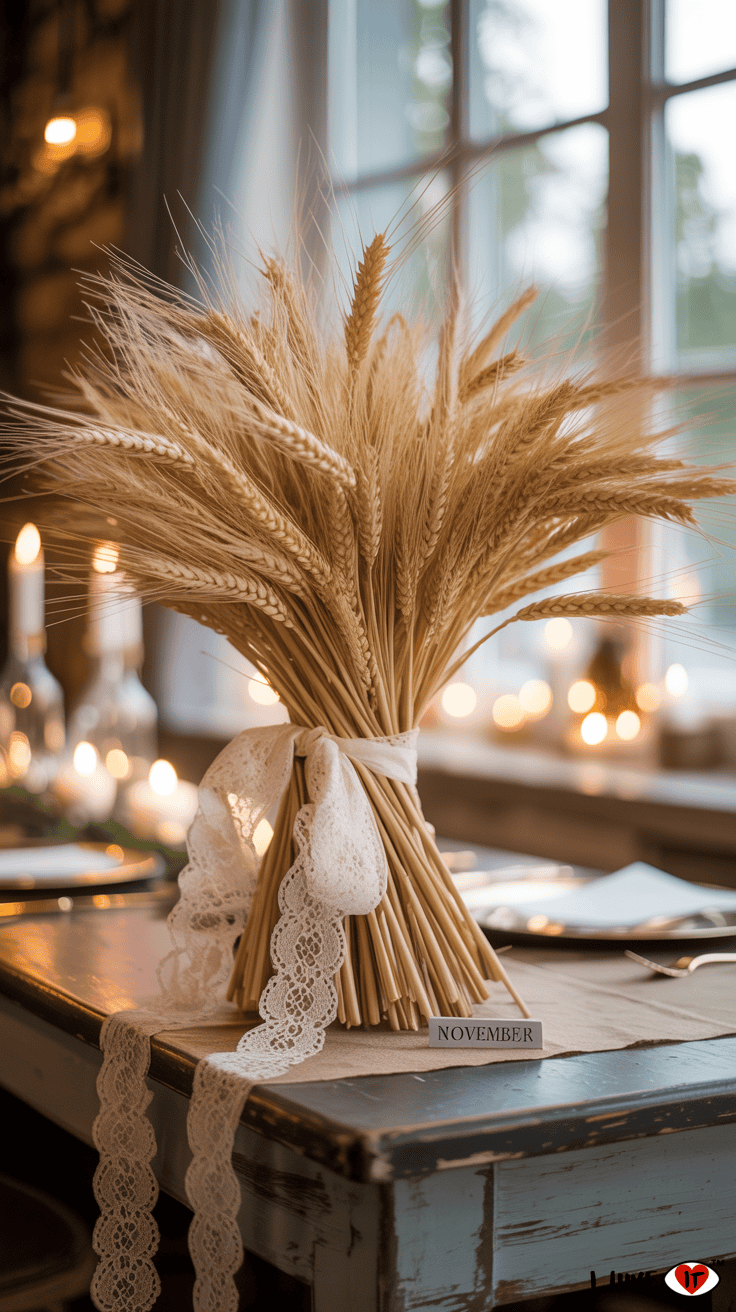 November fall wedding decor