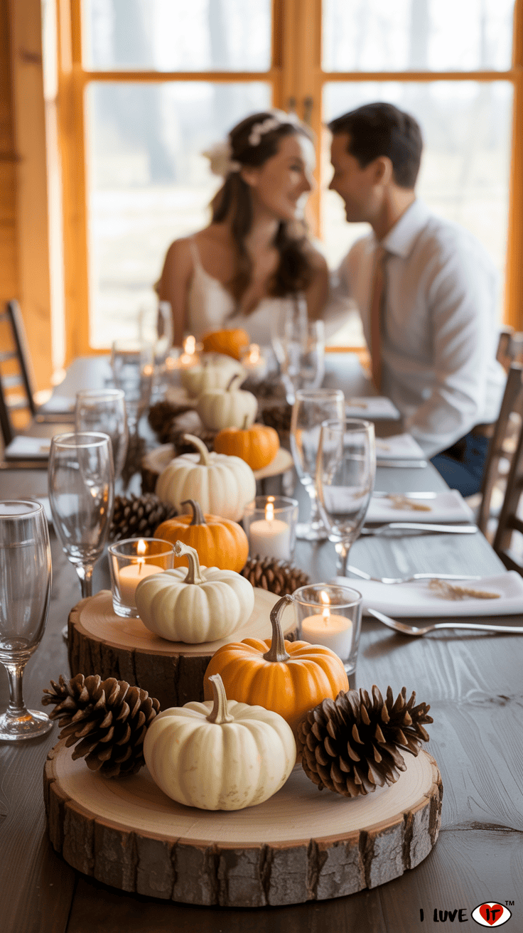 pumpkin wedding centerpieces
