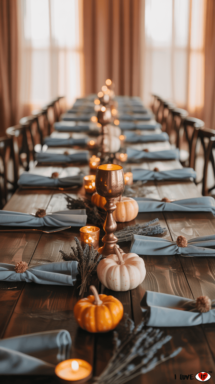rustic fall wedding table decor
