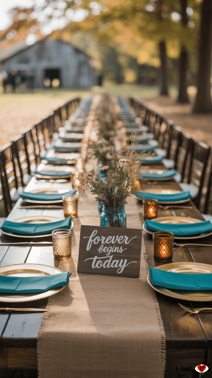 teel rustic fall wedding decor