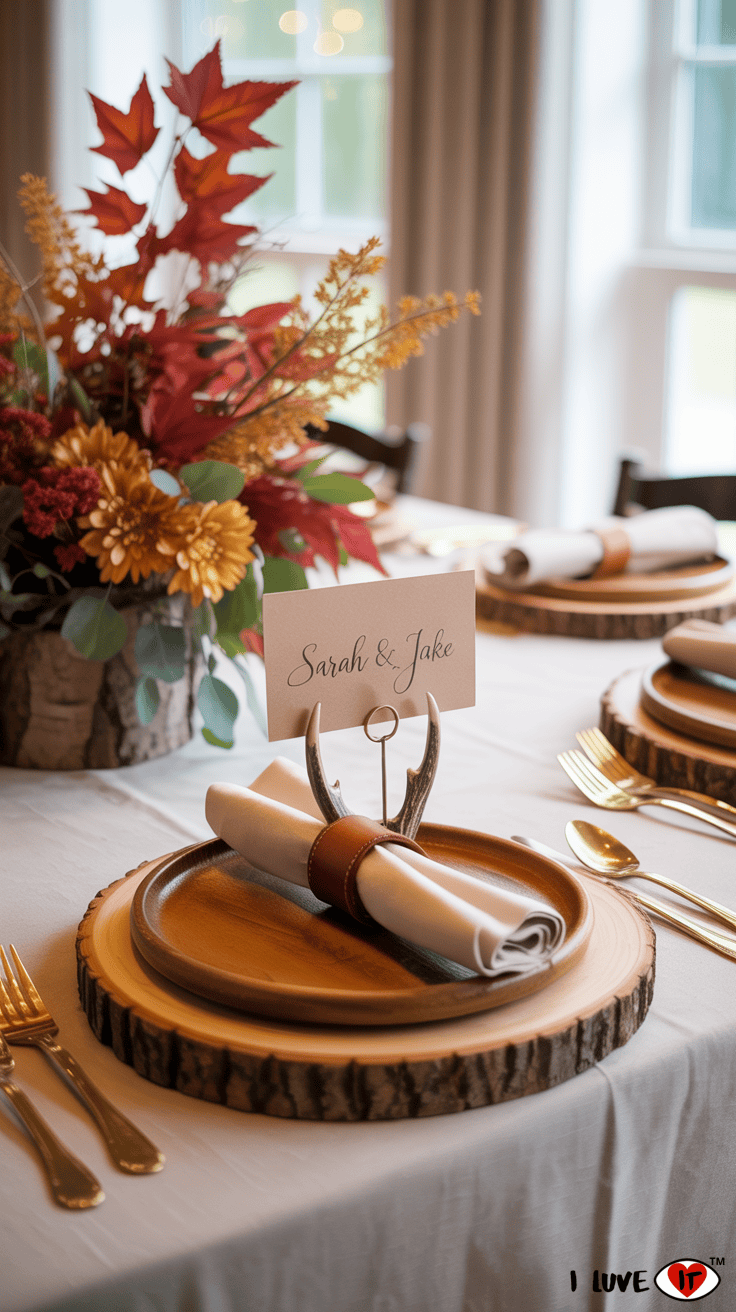 western fall wedding