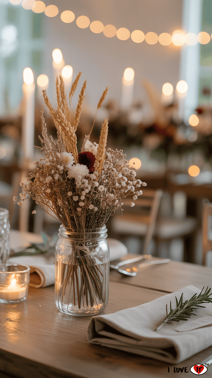 fall wedding centerpiece