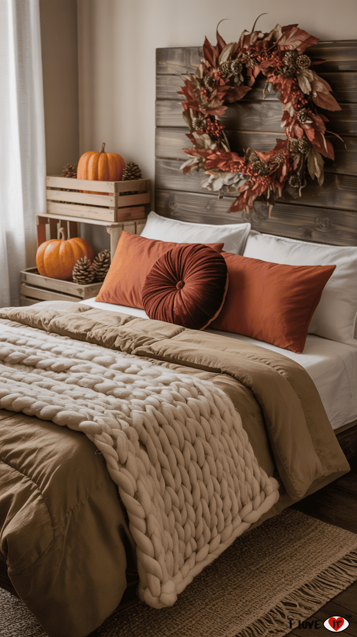 rustic fall bedroom